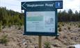 Information board along the "Rugg" trail in Vassfaret.