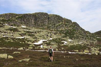 Towards the summit of Ørneflag.