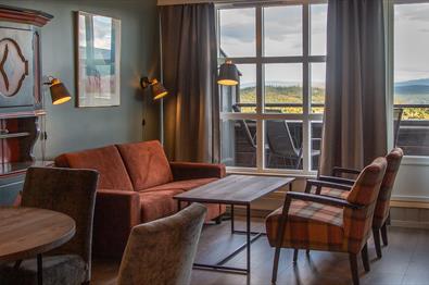 Delicate living room with a view