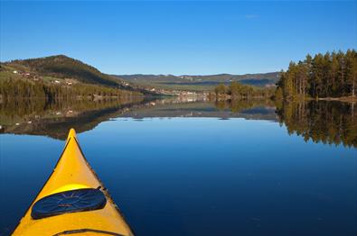 Kayaking Lake Heggefjorden.