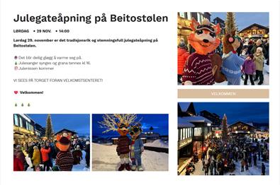 Julegateåpning på Beitostølen