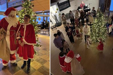 Familielunsj med juletrefest