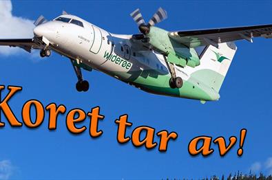 Koret tar av!