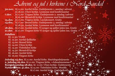 Advent og jul i kirkene i Nord-Aurdal