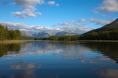 Lake Storfjorden on a fine summer day.