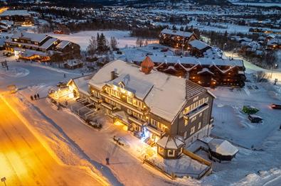 Dronefoto Gjestegaarden vinter