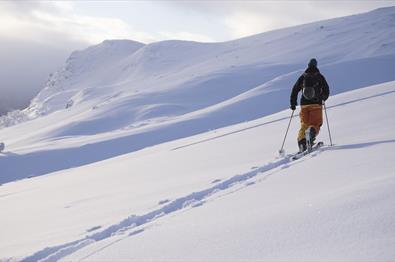 Skitour zum Hensfjellet in Vang in Valdres.