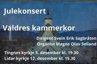 Stille natt - Julekonsert med Valdres Kammerkor i Tingnes kirke