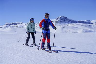 Private Anfängerlektion im Skifahren