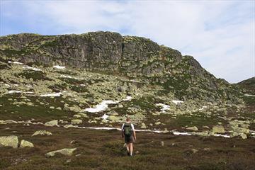 Towards the summit of Ørneflag.