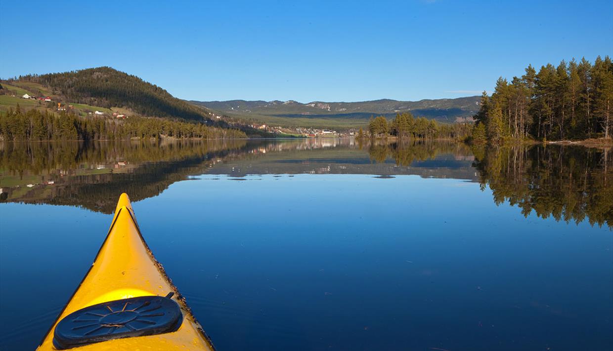 Kayaking Lake Heggefjorden.