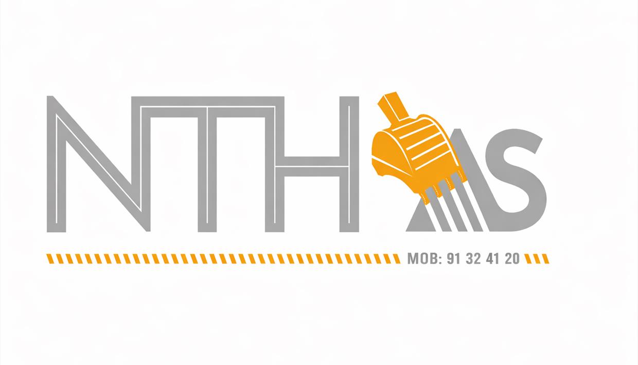 Bilde av logoen til NTH viser NTH AS med en skuffe som graver på A'en Bilde av logoen til NTH viser NTH AS med en skuffe som graver på A'en