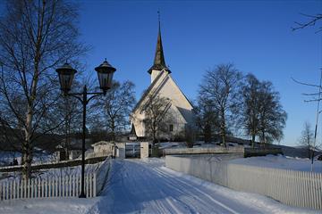 Ulnes kirke en vinterdag