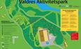 Kart over aktivitetsparken rundt Valdres Storhall