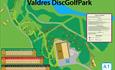 Kart over discgolfparken ved Valdres Storhall