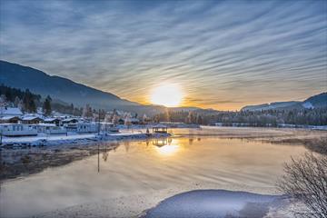 Vinterbilde fra Aurdal Fjordcamping
