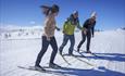 Cross country skiing lesson