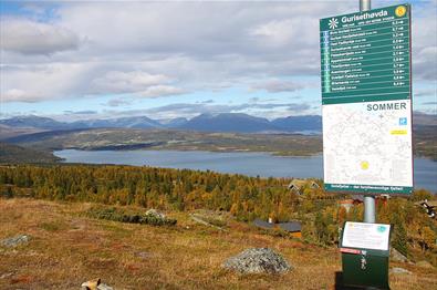 Die Gurisethøvda ist einer der Gipfelpunkte, die in dem Wanderprogramm Topp 11 auf dem Golsfjellet enthalten ist.
