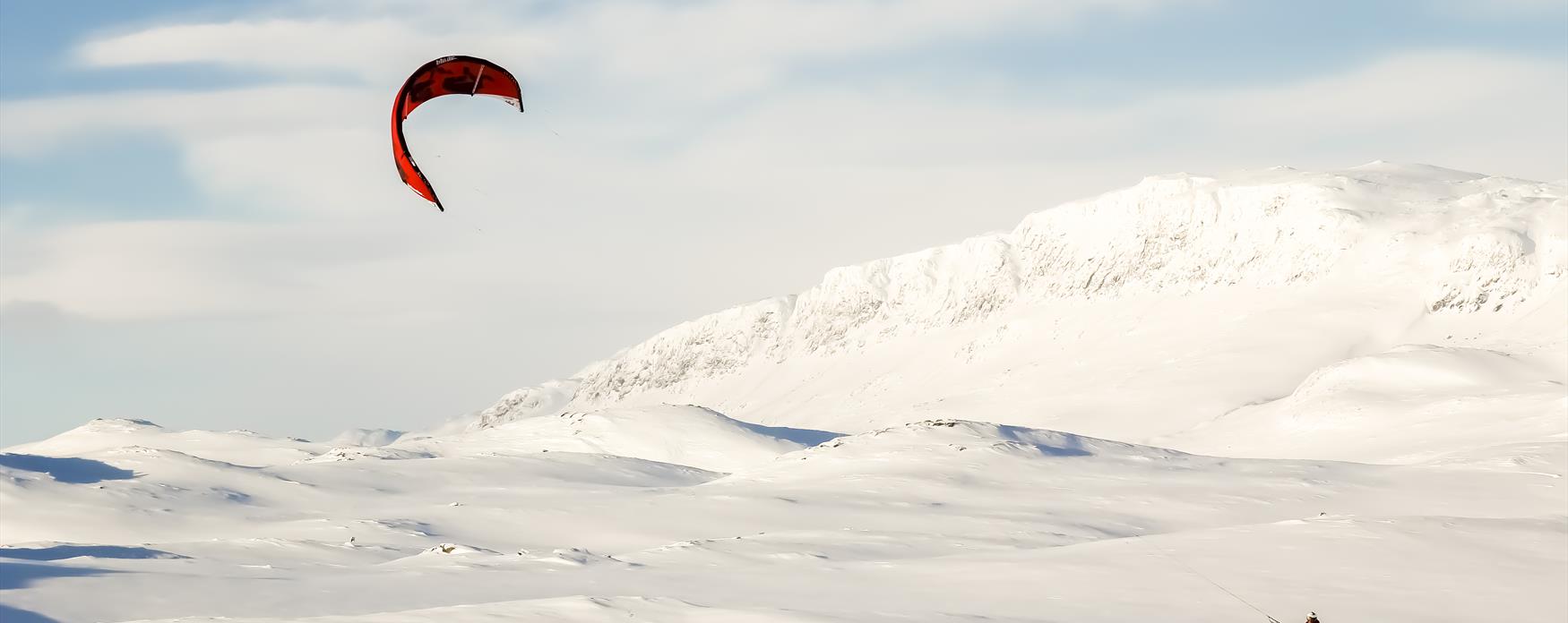 Kiting at Bergsjø Lake