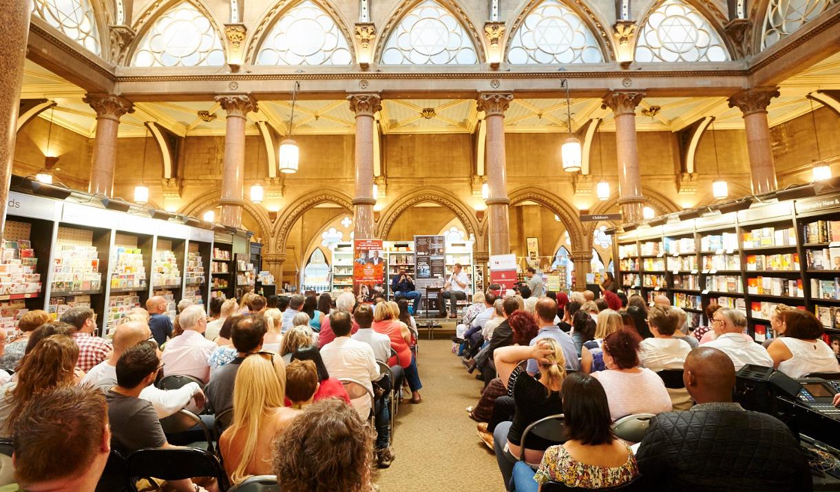 Bradford Literature Festival event at the Wool Exchange.