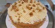 Coffee and walnut cake at the Little Teahouse Ilkley.