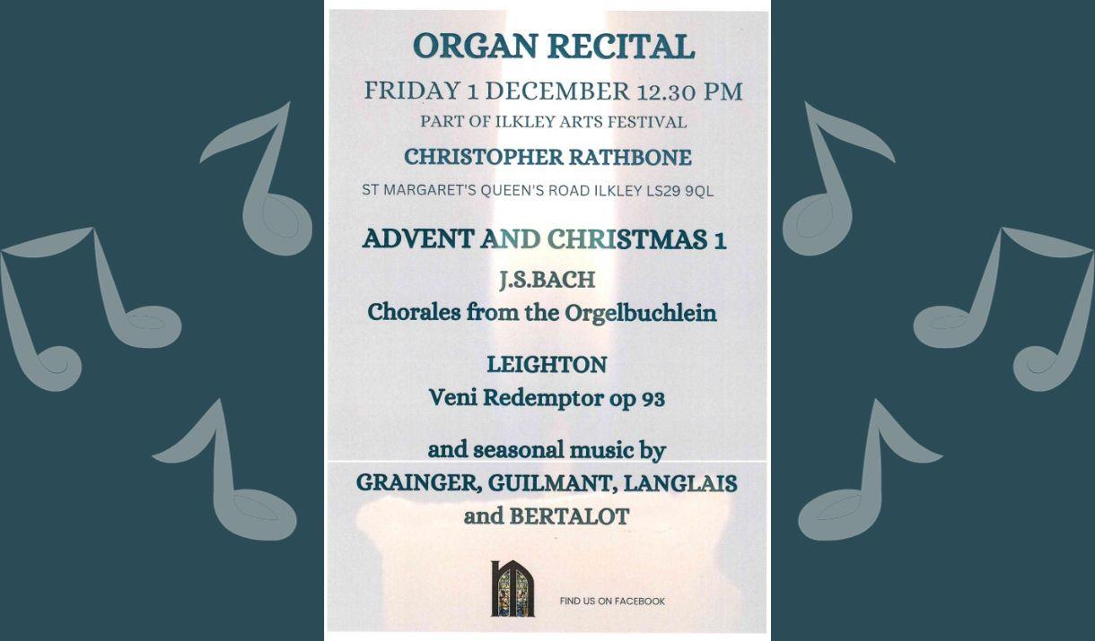 Image of flyer for Advent and Christmas Organ Recital 1