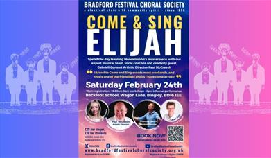 Bradford Festival Choral Society Come & Sing ELIJAH Flyer
