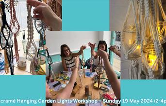 Mrs Duttons Wonderous Workshops: Macramé Hanging Garden Lights Workshop image