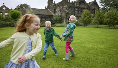 Children playing in the garden at NT East Riddlesden Hall - ©National Trust Images Trevor Ray Hart