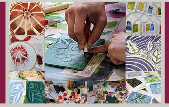Mrs Duttons Wondrous Workshops: Lino Cuts, Fabric Printing and Stitch image