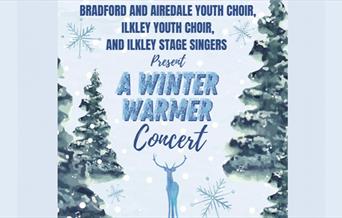 A poster advertising the concert, showing an image of a stag and some snowy fir trees