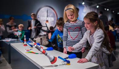 Children playing with experiments at the National Science + Media Museum (c) Jody Hartley