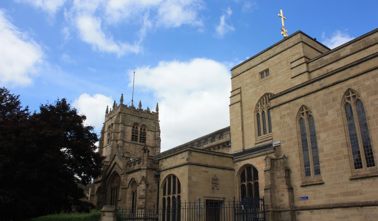 Exterior view of Bradford Cathedral.