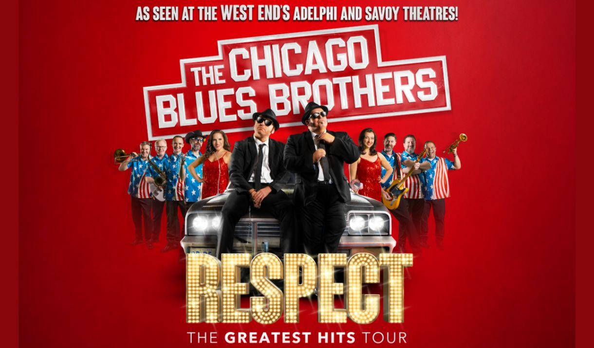 A poster for the show, featuring The Chicago Blues Brothers Band