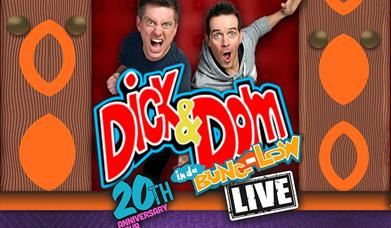 A picture of Dick and Dom, with excited expressions