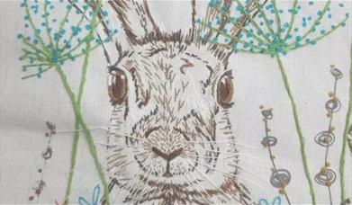 Embroidered Hare Workshop with Anne Brooke