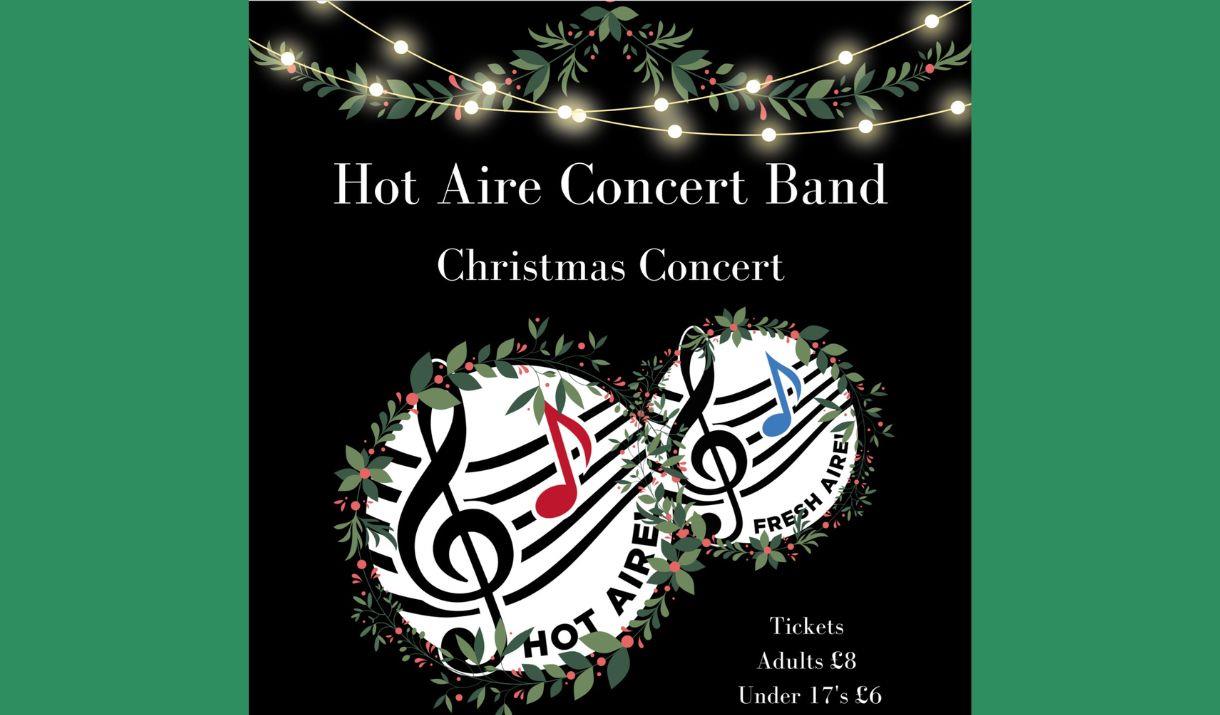 A poster advertising the Hot Aire Concert Band Christmas Concert