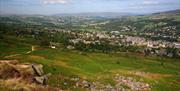 Overlooking Ilkley from the Cow & Calf Rocks.