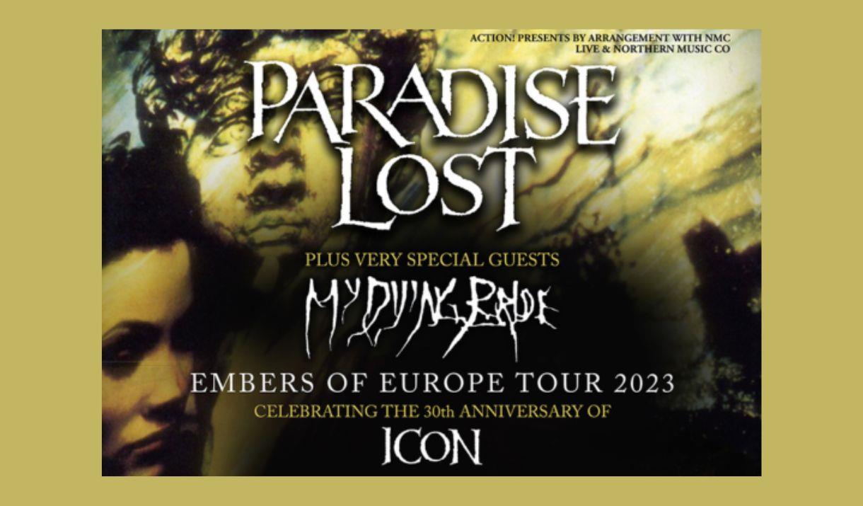 A poster advertising the Paradise Lost 30th anniversary concert