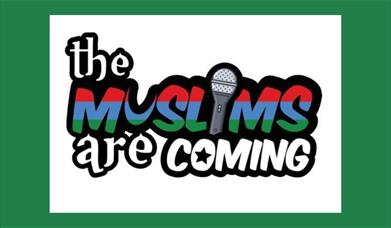A picture saying "The Muslim Are Coming" with the microphone in the place of the "I".