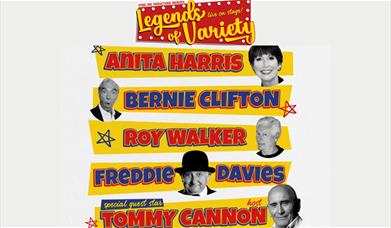 A picture advertising the Legends of Variety show
