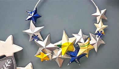 Upcycled Metal Mini Star Wreaths