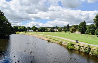 River Aire and Roberts Park at Saltaire
