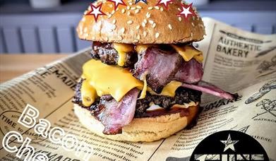 Tully's Sports Diner Llandrindod Wells, All American burger