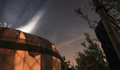 The Secret Yurts
Exterior of yurt under a starlit sky