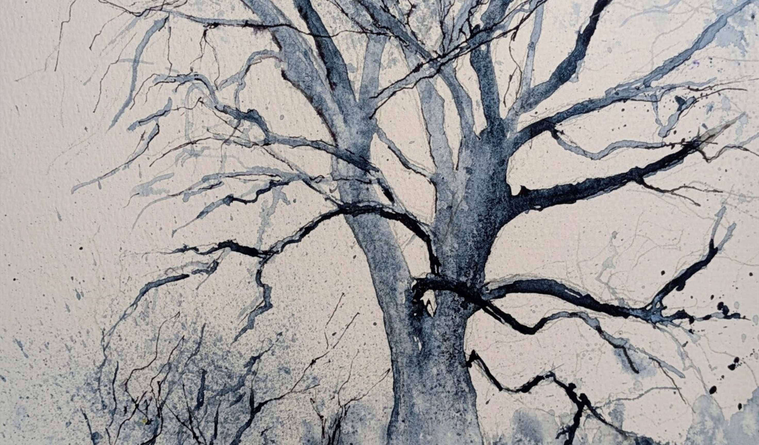 Art Class : How to Sketch & Paint Winter Trees - Gregynog