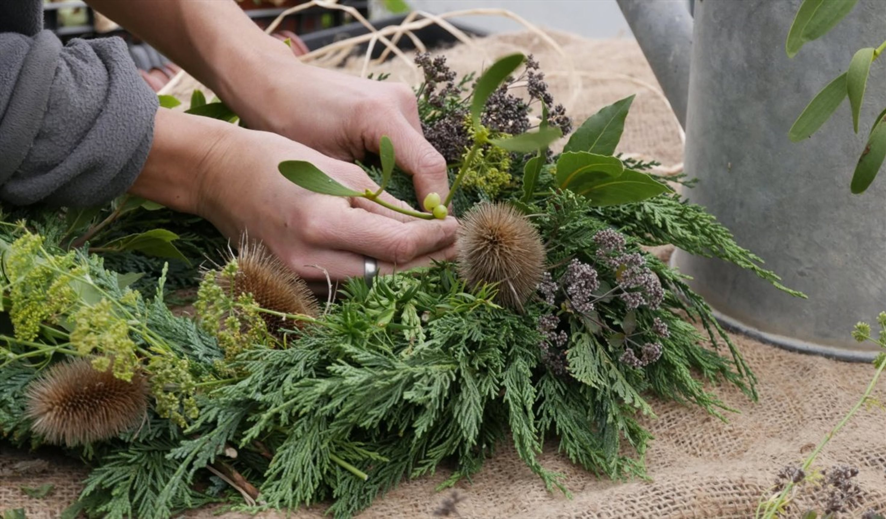 Wreath Making Workshop at Llanerchaeron