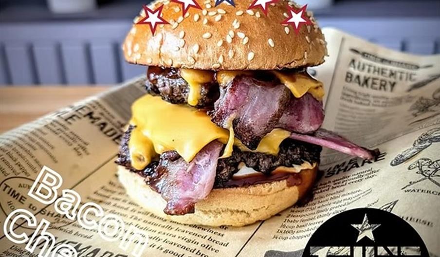 Tully's Sports Diner Llandrindod Wells, All American burger