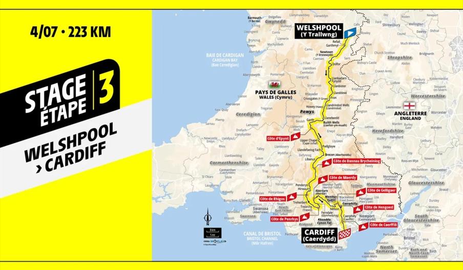 Tour de France 2027 - Stage 3 Welshpool to Cardiff
