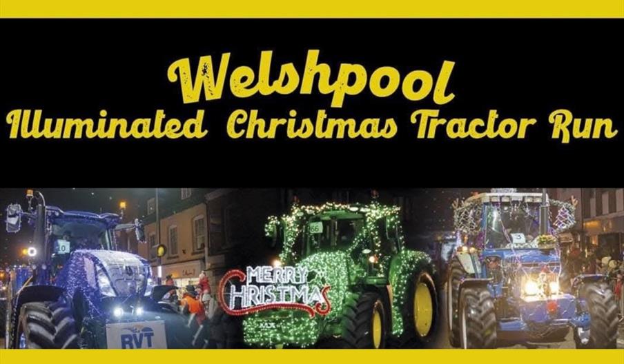 Welshpool Illuminated Christmas Tractor Run